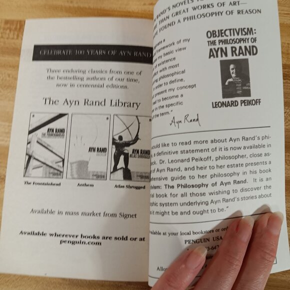 ATLAS SHRUGGED Ayn Rand Paperback 50th Anniversary Edition Sci Fi Classic VTG - Picture 9 of 9